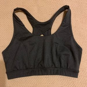 Dark grey sports bra